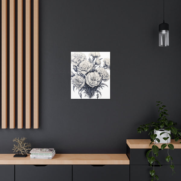 Carnation Floral Bouquet Wall Art