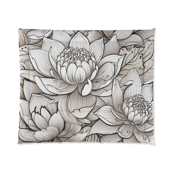 Lotus Flower Bouquet Comforter