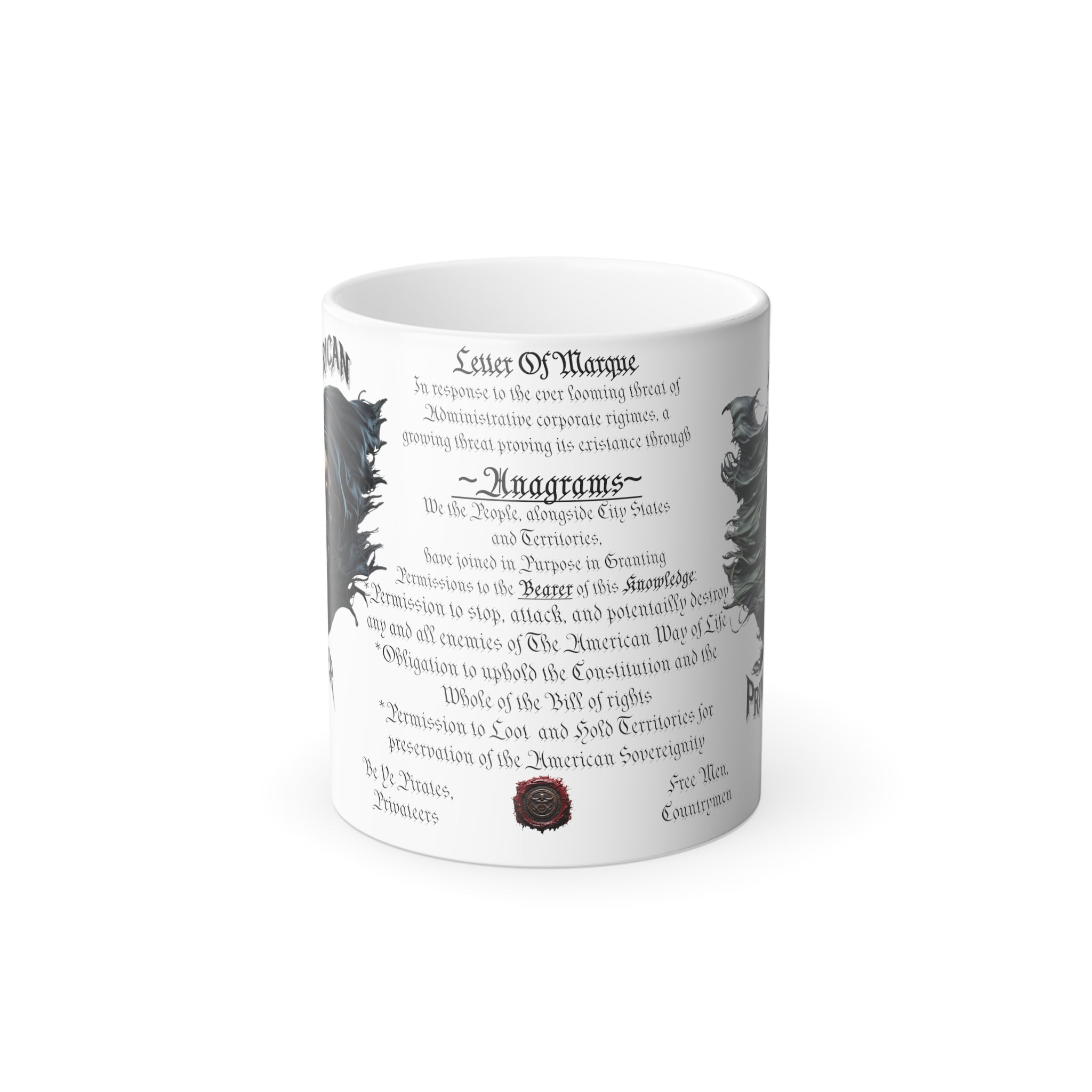 American Privateer / Letter of Marque Color Morphing Mug, 11oz