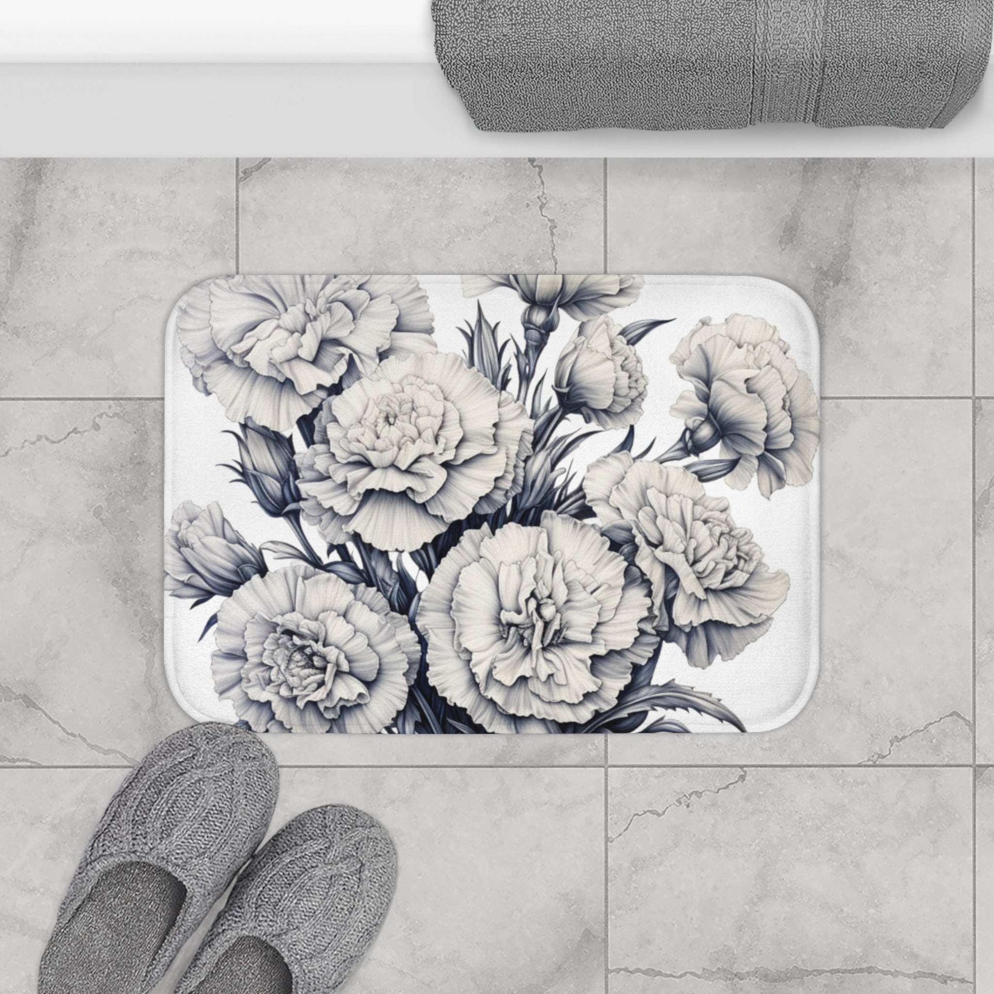 Carnation Bouquet Floor Mat