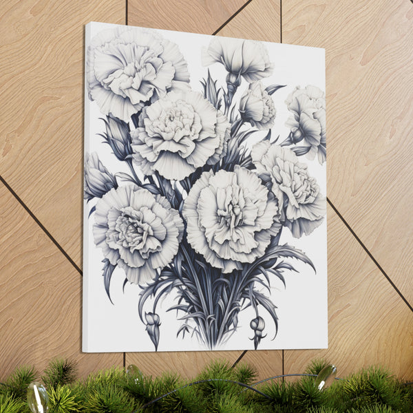 Carnation Floral Bouquet Wall Art