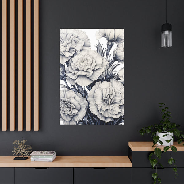 Carnation Floral Bouquet Wall Art