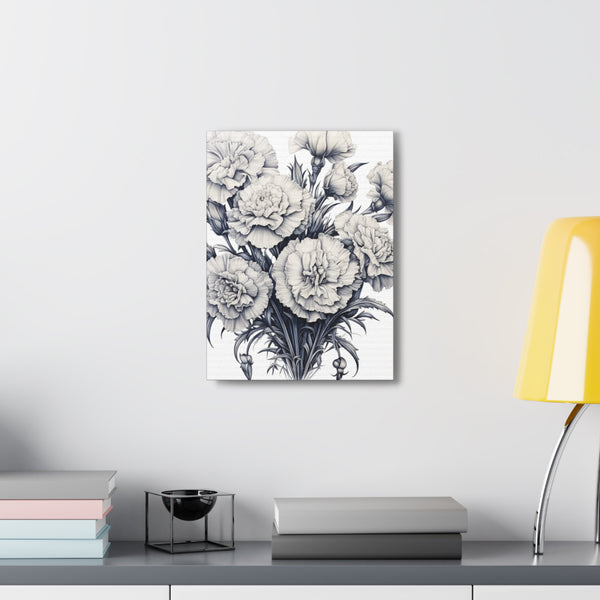 Carnation Floral Bouquet Wall Art