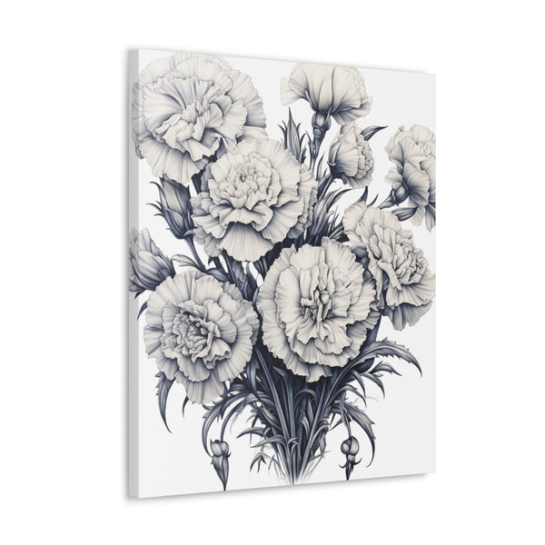 Carnation Floral Bouquet Wall Art