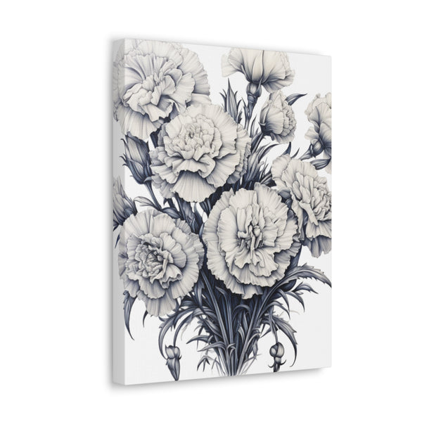 Carnation Floral Bouquet Wall Art