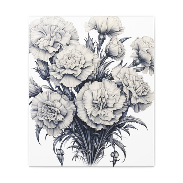 Carnation Floral Bouquet Wall Art