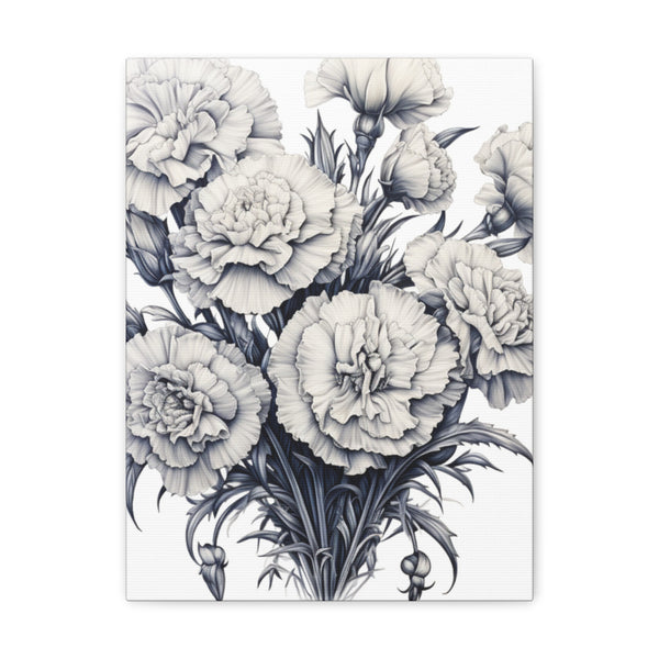 Carnation Floral Bouquet Wall Art