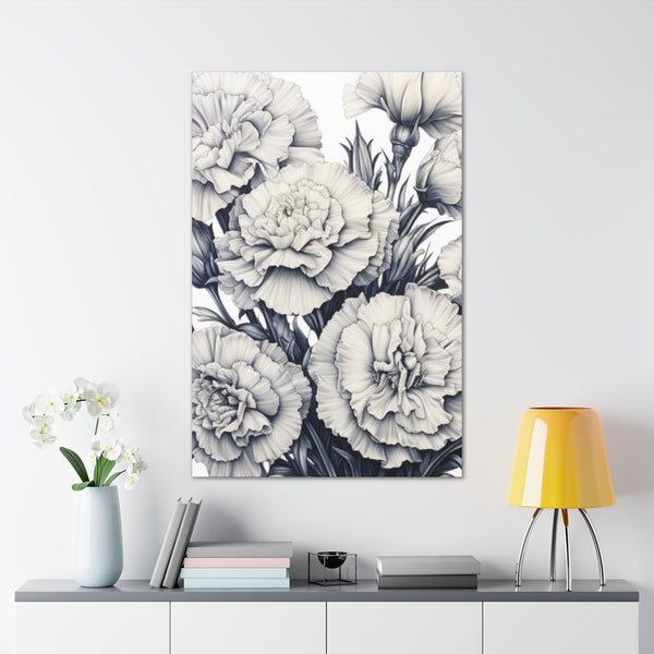 Carnation Floral Bouquet Wall Art