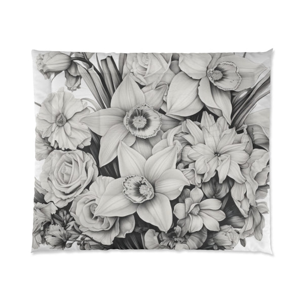 Daffodil, Jonquil Bouquet Floral Comforter (March)
