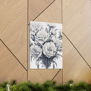 Carnation Floral Bouquet Wall Art