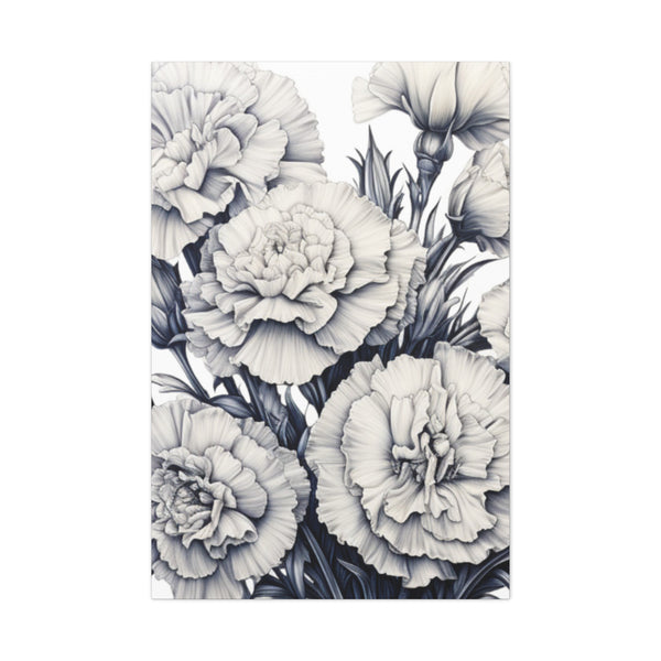 Carnation Floral Bouquet Wall Art