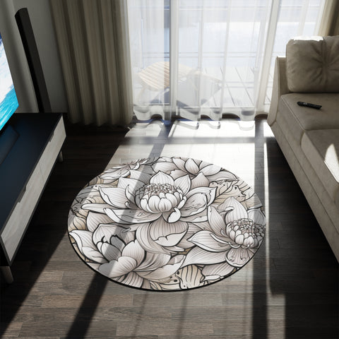 Lotus Flower Bouquet Throw  Rug