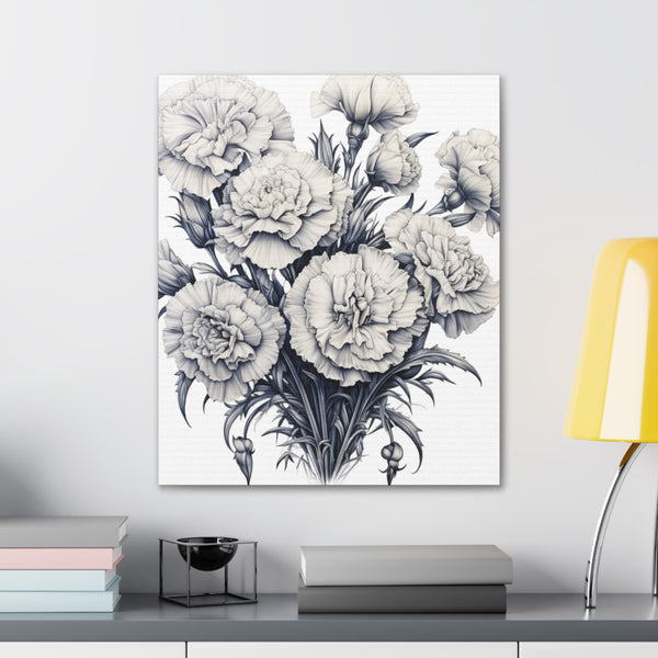 Carnation Floral Bouquet Wall Art